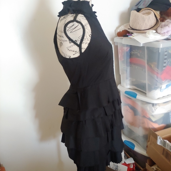 BCBG Black Halter bottom layer dress - Picture 2 of 5